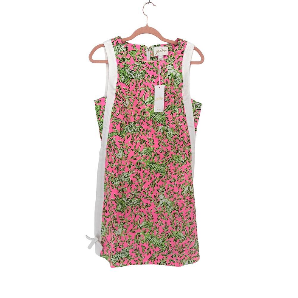 Lilly Pulitzer Women's Rousseau Pink Beckler Stretch Shift Dress Size 6 - Picture 5 of 12